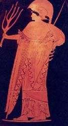Η θεά Αθηνά νικά τον Ποσειδώνα δίνοντας ως δώρο την ελιά.