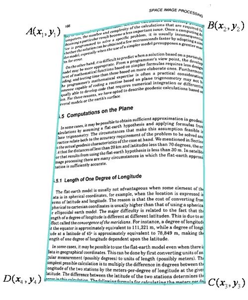 Βήµα 2: Εντοπίζουµε τα ανώτερα σηµεία ( x, y ) της επάνω γραµµής κειµένου ui ui και τα κατώτερα σηµεία ( x, y ) της κάτω γραµµής κειµένου.