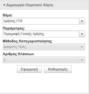 «Παράμετρος»: Επιλέγουμε το πεδίο με βάση το οποίο θέλουμε να γίνει η κατηγοριοποίηση.