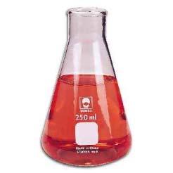 Pahar Erlenmeyer e)