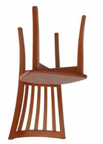 12 καρέκλες ενιαίου χώρου ξύλινες σηµύδα