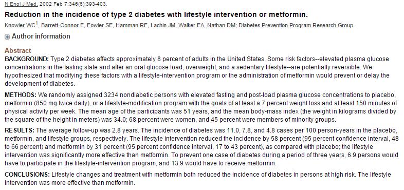 The Diabetes Prevention Program (DPP) ΑΠΟΤΕΛΕΣΜΑΤΑ Ο