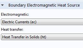 υπομενού multiphysics.