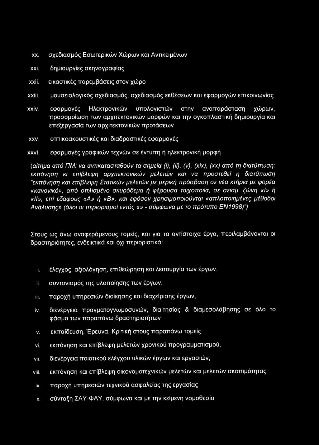 εφαρμογές Ηλεκτρονικών υπολογιστών στην αναπαράσταση χώρων, προσομοίωση των αρχιτεκτονικών μορφών και την ογκοπλαστική δημιουργία και επεξεργασία των αρχιτεκτονικών προτάσεων χχν. χχνί.