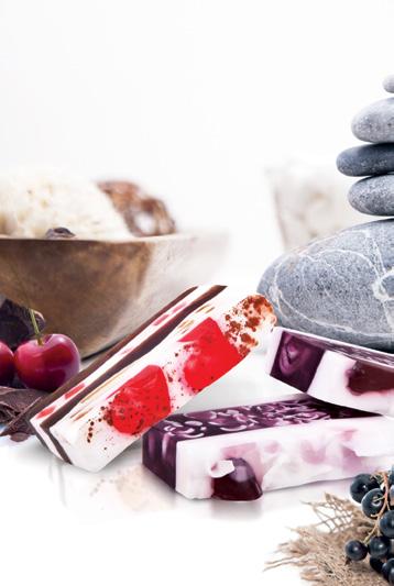 FM bs05 vişine dulci în ciocolată FM bs25 coacăze negre cu smântână 19,60 LEI SĂPUNURI NATURALE Natural soap 140 g 190,00 LEI/1 kg Săpunuri fabricate manual, cu aspect fantezist.