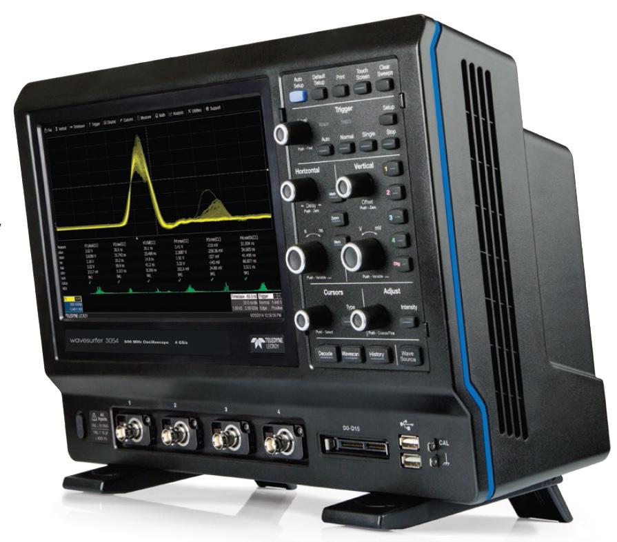 Noile osciloscoape digitale cu generator de semnal integrat WaveSurfer 3000 Exploraţi noua interfaţă MAUI Mai multe instrumente în unul: osciloscop, generator de semnal, analizor logic 16 canale,