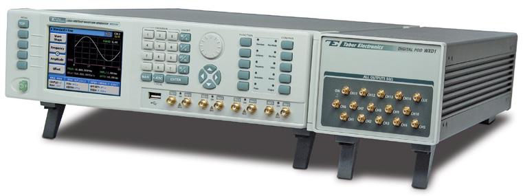 sinus, dreptunghi, triunghi, rămpă, sin(x)/x, gaussian, exponenţial, zgomot, impuls şi forme de undă DC Rată eşantionare 1.25 GS/s 2.