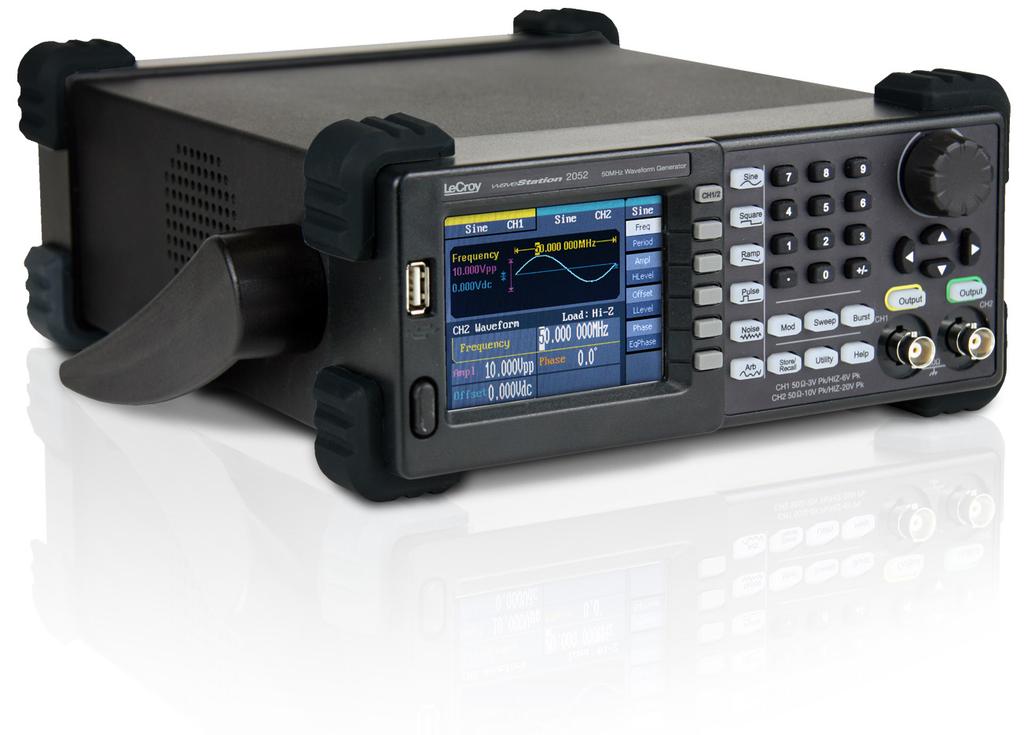 Generatoare de funcții Teledyne LeCroy WaveStation Caracteristici generale: Caracteristici amplitudine 14-bit, rată de eşantionare 125 MS/s, memorie 16k memorie (512k / CH1)-Memorare semnale