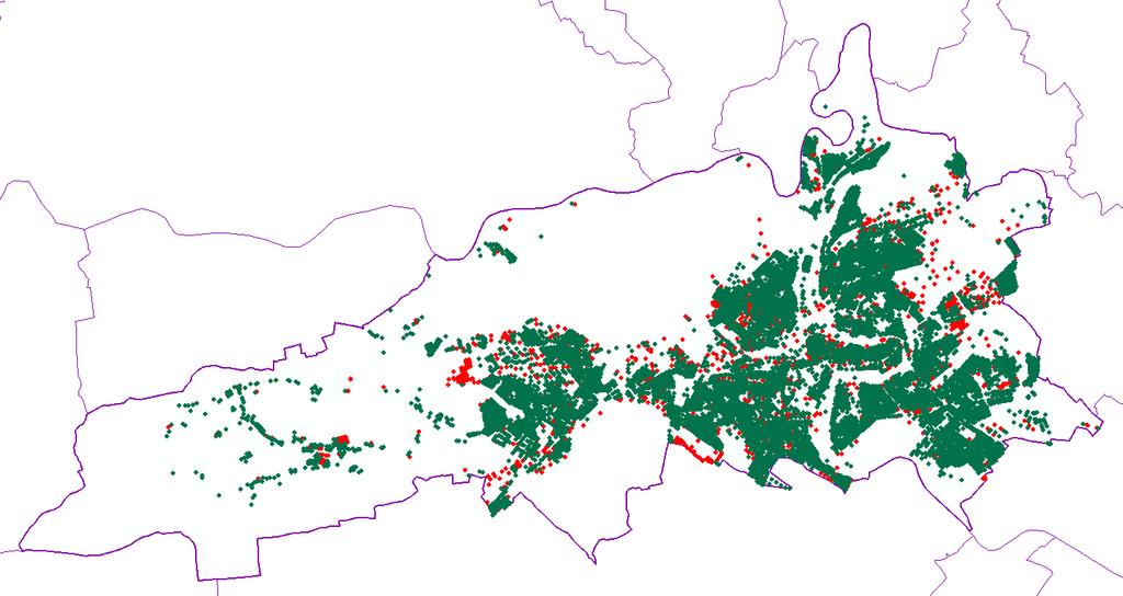 Απεικόνιση και επεξεργασία δεδομένων Ελβετική Στατιστική Υπηρεσία: μητρώα κτιρίων και κατοικιών GWR και GWS (σημεία) >> κάθε κτίριο έχει τον κωδικό αριθμό του.