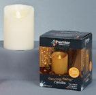 50 CAN530 Κερί LED Real Wax Φωτιζόμενο κερί Real Wax LED με χρονοδιακόπτη. Eνεργοποίηση και απενεργοποίηση με χειριστήριο (δεν συμπεριλαμβάνεται). Λειτουργία με μπαταρίες. Διάμετρος 7.5. Για εσωτερικό χώρο.
