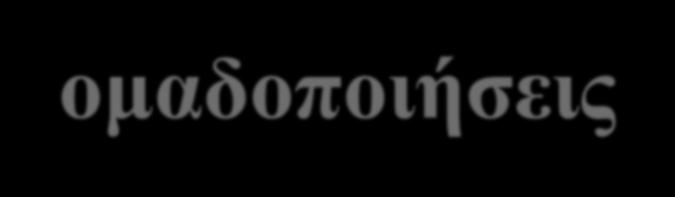 Η διευθέτηση των δικτύων / Η χωρική κατανομή και οι ομαδοποιήσεις των