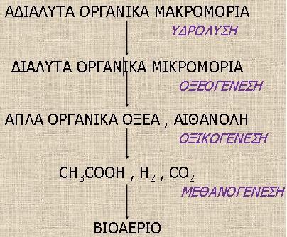 Βιολογική επεξεργασία Βιοαποικοδόμηση Οργανικού Φορτίου Αερόβια χώνευση Αναερόβια χώνευση Ομογενείς βιολογικές διεργασίες Ενεργός ιλύς Δεξαμενές οξείδωσης