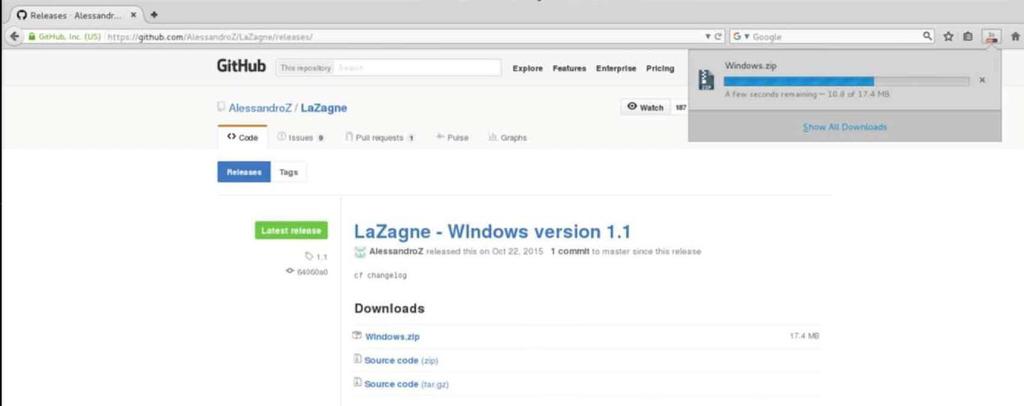 3.3.1 retrieving passwords from windows box from remote access εηθψνα 3.120 Απψ ηεν ζειίδα ηος github µποπεί θάποηορ σπήζηερ να θαηεβάζεη ηο lazagne.