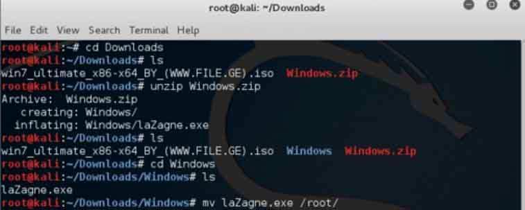 121 ε αποζήθεςζε ηος lazagne έγηνε ζηον θάθειο Downloads. Σο θάνυ unzip θαη ηο µεηαθηνϊ ζηεν επηθάνεηα επγαζίαρ γηα εςθοιία να ηο βπίζθυ. εηθψνα 3.