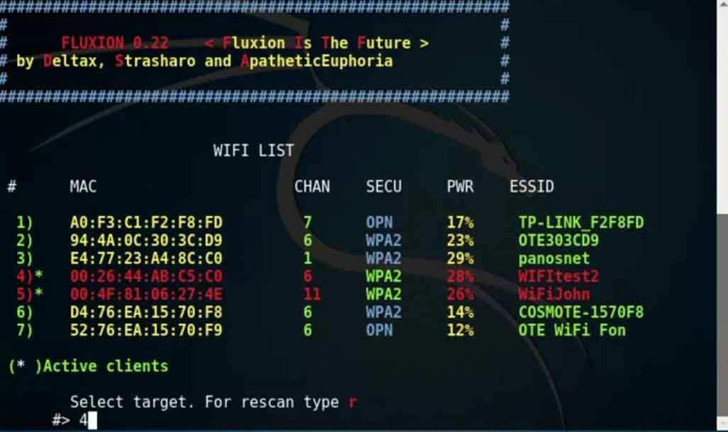 Η ππϊηε ζηήιε µαρ δείσνεη ηεν mac address ηος θάζε αζωπµαηος δηθηωος πος εθπέµπεη θαη επψµενορ ηεν mac address ηος router ηος θάζε αζωπµαηος δηθηωος.