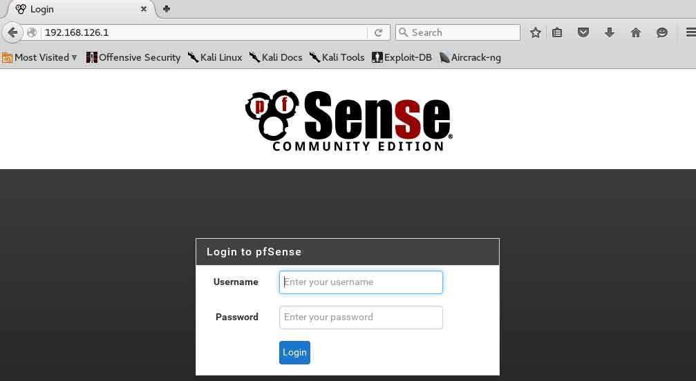 εικόνα 3.86 όπωσ φαίνετε ςτθν εικόνα ςτον browser του Kali Linux 2 ζγραψα τθν διεφκυνςθ 192.168.126.