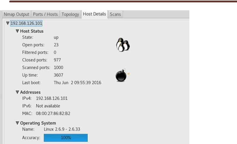 εικόνα 3.101 ςτθν καρτζλα host details μπορϊ να δω λεπτομζρειεσ για τον 192.168.126.