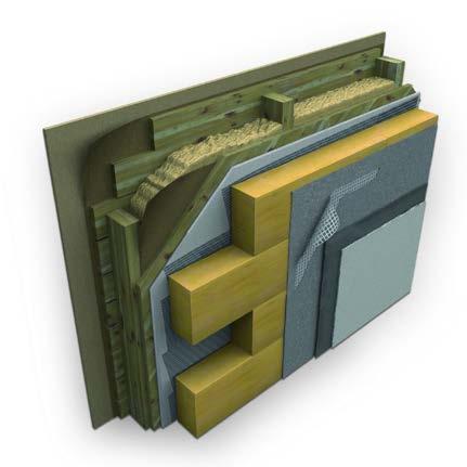 Kivimaterjalist seina soojustuskrohvimine: - kergbetoonsein (olemasolev) - kleepesegu - isolatsioon ISOVER FS5 (ThermoRoc) või ISOVER FS30 (WeberMin) alates 70 mm - 3-kihiline (ThermoRoc) või
