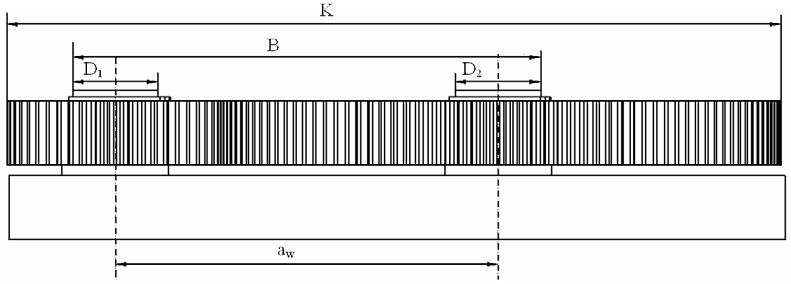 50 Valoarea obţinută pentru modul cu relaţiile (3) sau (4) se standardizează la cea mai apropiată valoare din STAS 8, tabelul. 8.4. Utilajul şi aparatura utilizată Roţile dinţate ai căror parametri geometrici trebuie restabiliţi sunt montate conform figurii 6.