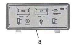 Două display-uri digitale şi comutatoare sunt montate pe panoul frontal. Accesoriile destinate diferitelor încercări experimentale sunt conectate la partea din spate a unităţii de control.