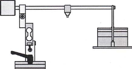 43..3. Mecanismul de încărcare Fig. 3 385 Mecanismul de încărcare este folosit pentru a încărca cuplele de frecare în diverse moduri. Setul de greutăţi corespunde unei greutăţi totale de 40 N.