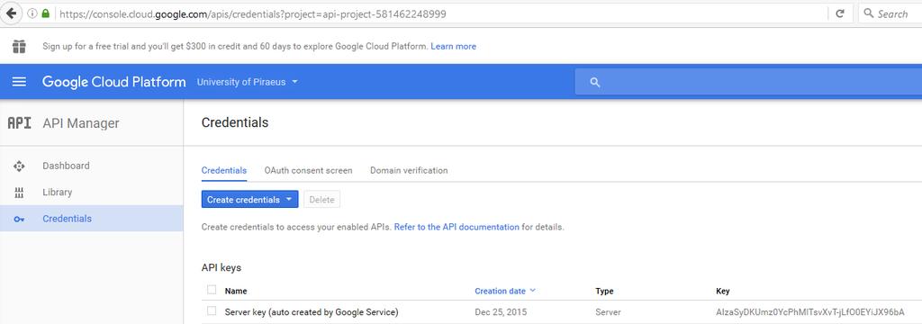 GCM Server Verification Ο εξυπηρετητής είναι ακόμα συνδεδεμένος με μία βάση δεδομένων MySQL η οποία βρίσκεται επίσης στον διακομιστή και επικοινωνεί μαζί της μέσω του Doctrine ORM το οποίο είναι