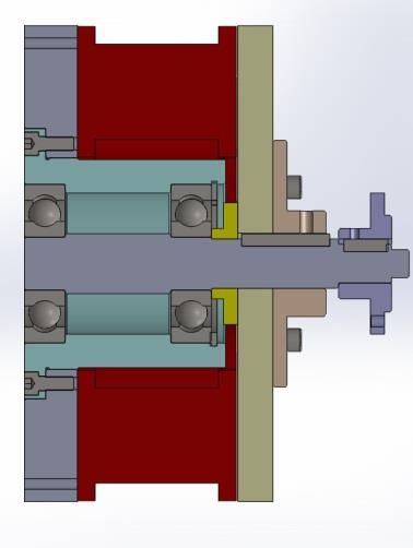 Додатним вијком је омогућено вертикално померање кочнице на самом постољу, како би се омогућило вертикално подешавање осе вратила кочнице.