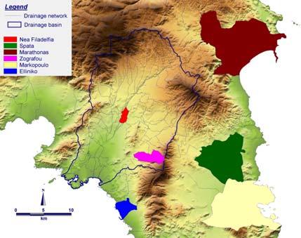 Επιπτώσεις Το πληµµυρικό επεισόδιο της 21-22/1/1994 Χρονική εξέλιξη ωριαίας βροχόπτωσης σε σταθµούς της Αττικής Hourly rainfall depth (mm) 5 4 3 2 1 4 3 2 1 21/1/1994 22/1/1994 8 1 12 14 16 18 2 22