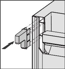 Έναρξη λειτουργίας της συσκευής Στην περίπτωση συσκευής με αποστάτες τοίχου που περιέχονται στη συσκευασία, τοποθετήστε τους πάνω δεξιά και αριστερά στο πίσω μέρος της συσκευής.
