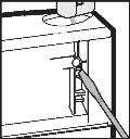 Χρησιμοποιώντας ένα κατσαβίδι, βγάλτε τον μεντεσέ Εικ. 11 (23) σπρώχνοντας από κάτω και βγάλτε τον από την πόρτα, μαζί με το καλώδιο. Χρησιμοποιώντας ένα κατσαβίδι, βγάλτε την τάπα Εικ.