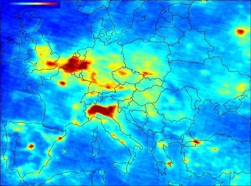 18µηνες µετρήσεις του NO2 από τον ENVISAT