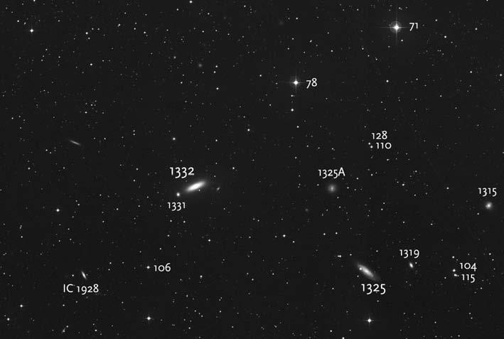 Vzpodbuda za nadaljevanje lova je bila tako dana, posebej ker sem se elel najprej lotiti dobri dve stopinji severovzhodno le e e NGC 1232.