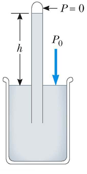 Мерење притиска: Барометар Дугачка затворена цев је напуњена
