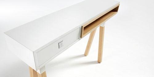 Scandinavian design clothes rack in white