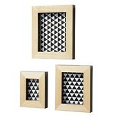 Set of 3 wooden photoframes in solid wood. 1 2 Armand A881R33 Ref.