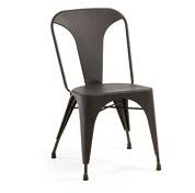 Legs in steel coated with the same material. Chair in steel powder coated finish. Stackable.
