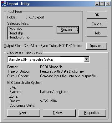 λογισµικό γραφείου GPS Pathfinder και συγκεκριµένα από το παράθυρο διαλόγου Import Utility (σχήµα 4.1). Σχήµα 4.