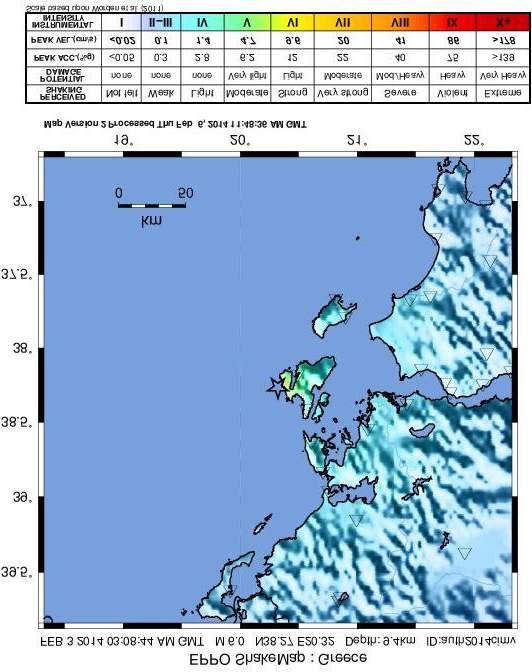 The Cephalonia earthquake sequence, 2014 ΣΕΙΣΜΙΚΕΣ ΚΑΤΑΣΤΡΟΦΕΣ και ΕΝΕΡΓΑ ΡΗΓΜΑΤΑ, Η σημασία τους Chavriata(CHV1) στη θεμελίωση Τεχνικών station Έργων Acceleration, velocity and displacement time