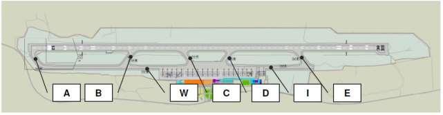 Sustav voznih staza Zračne luke Dubrovnik prikazan je u nastavku: Prilog 85: Sustav voznih staza (Izvor: MasterPlan Airport Consulting Vienna GmbH) (napomena.