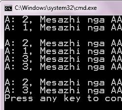 Një aplikacion me delegatët me shumë vlera namespace Ligjerata6 internal class Program private static void Main(string[] args) Aa a1 = new Aa(1), a2 = new Aa(2), a3 = new Aa(3); Messenger m = new