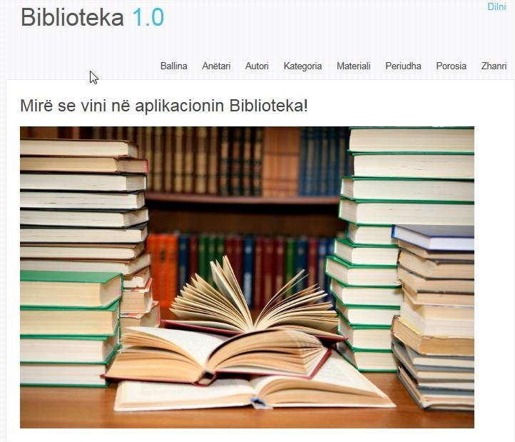 Aplikacioni Biblioteka Aplikacioni Biblioteka e FIEK është realizuar që