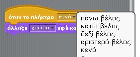 Έναρξη σεναρίου με πάτημα πλήκτρου 1. Πιέστε το πλήκτρο κενό από το πληκτρολόγιο: 2. Μπορείτε να διαλέξετε διαφορετικό πλήκτρο από το μενού. Προσθήκη και άλλων μορφών 1.