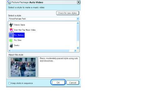 7 Κάντε κλικ στην επιλογή [Output settings] και, στη συνέχεια, επιλέξτε το σηµείο που θα αποθηκεύσετε το βίντεο.