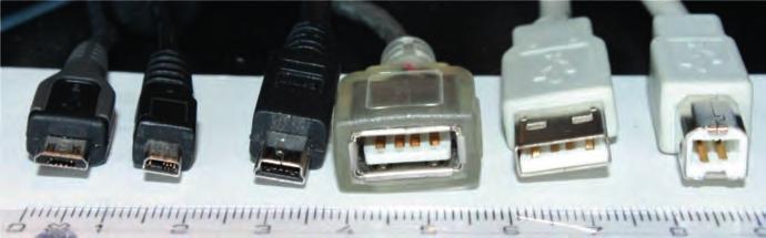 Το σύστημα USB αποτελείται από έναν ελεγκτή (host) USB και πολλούς αποδέκτες USB. Οι αποδέκτες USB μπορεί να είναι είτε συσκευές με σύνδεση USB (ποντίκι, εκτυπωτής κ.α.), είτε κατανεμητές (hubs) 22 USB που μας επιτρέπουν να συνδέσουμε σε έναν ελεγκτή μέχρι και 127 συσκευές συμπεριλαμβανομένων και των συσκευών ελέγχου.