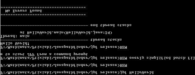 Αφού έχει γίνει επιτυχώς το compile των παραδειγμάτων, μπορούμε να τα εξετάσουμε. Σαν παράδειγμα θα χρησιμοποιήσουμε το HelloWorld. Για να το εξετάσουμε εκτελούμε την εντολή: >jpf HelloWorld.