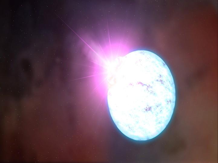 Αστέρας νετρονίων Συμπαγής, εξαιρετικά πυκνός αστέρας που σχηματίζεται κατά τη διάρκεια μιας έκρηξης Supernova.