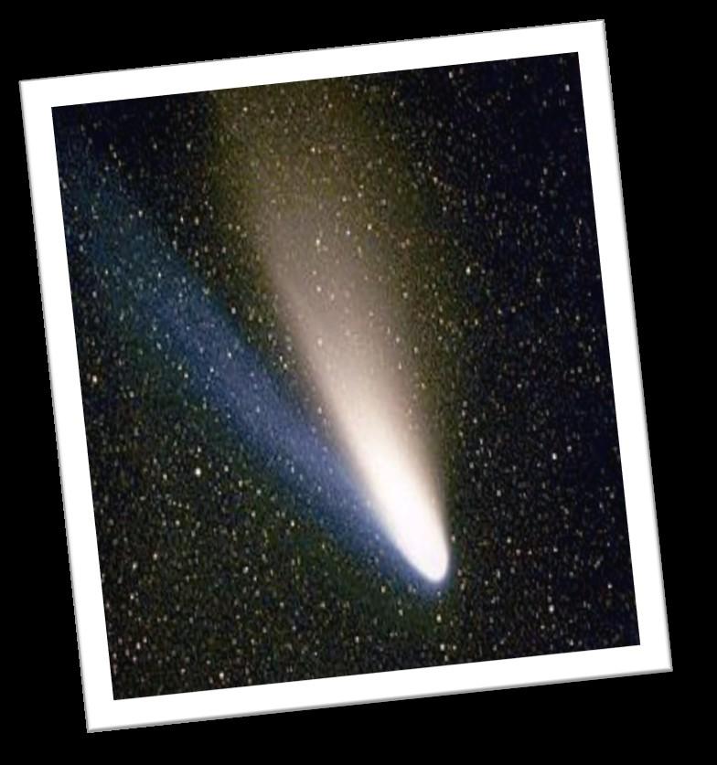 Οι κομήτες είναι ουράνια σώματα που παρουσιάζουν όψη νεφελώδη (κόμη), ενώ η ύλη τους μερικές φορές επιμηκύνεται υπό μορφή μακριάς ουράς όταν