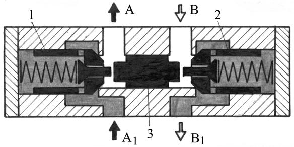 Fig. 4.19. Ventil de reţinere dublu.