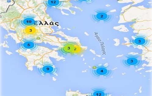 Εικόνα 2. Οι ήμοι της Ελλάδας που συμμετέχουν στο Σύμφωνο των ημάρχων 1.7.