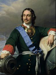 17 Ο Τσάρος Πέτρος Ι, ο Μέγας (1672-1725) αξιωματικών και της οργάνωσης των εγκαταστάσεων του Ρωσικού Κωπήλατου Στόλου.